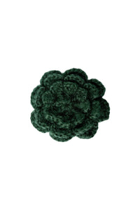 Chrochet Flower Brooch Green