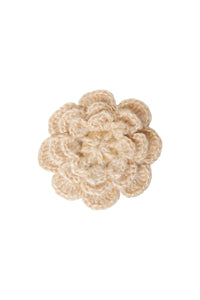 Chrochet Flower Brooch Cream
