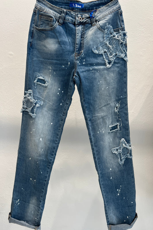 Jeans m/ stjerner
