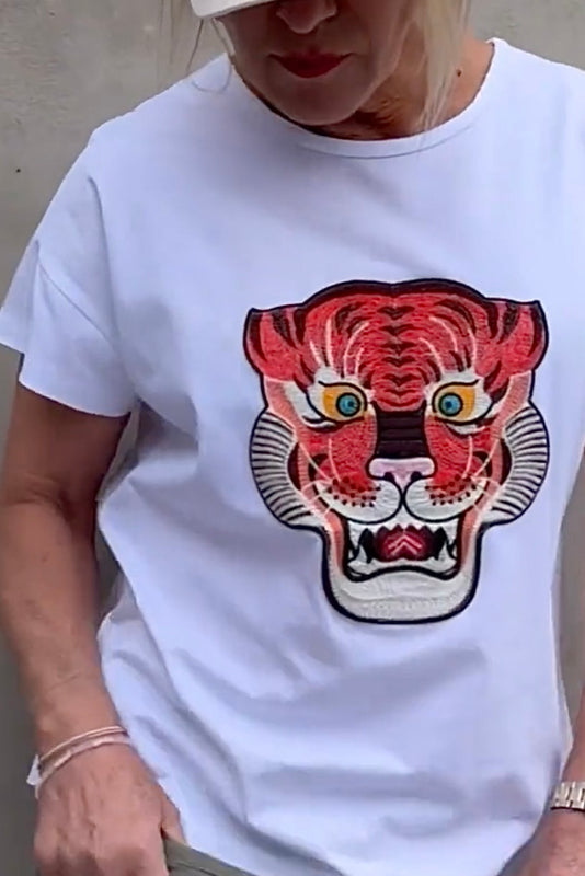 Tiger T-shirt hvid