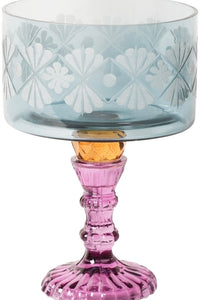 Glass Etagere Blue