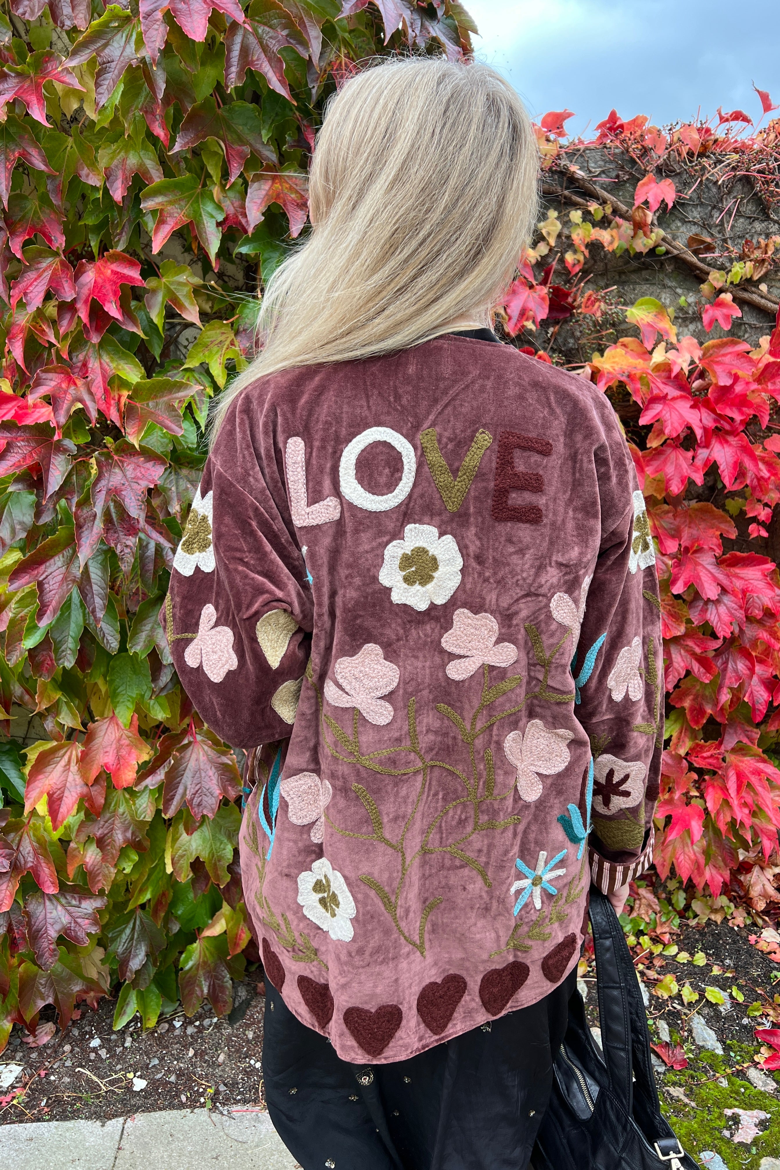 Vintage velour jakke fall