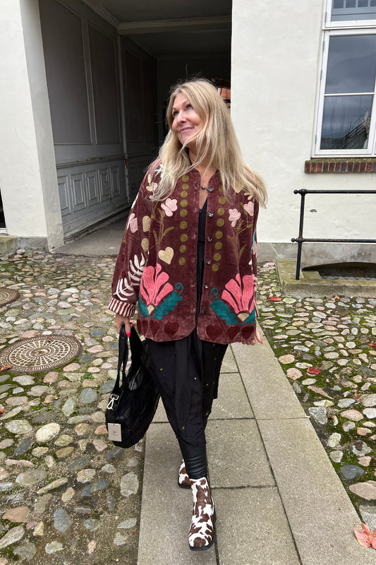 Vintage velour jakke fall