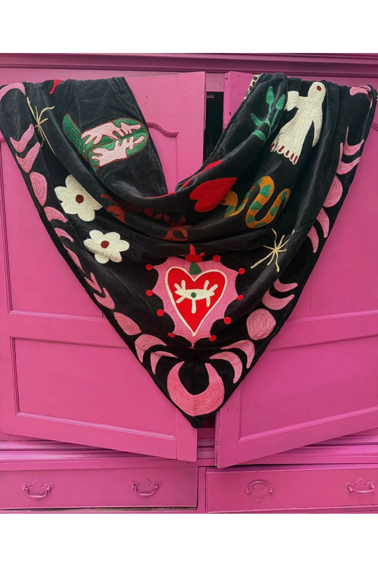 Vintage tørklæde black