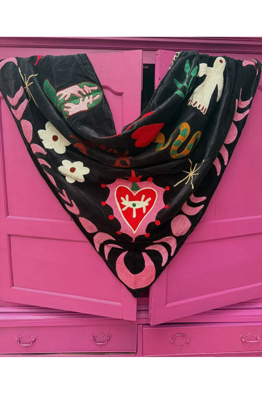 Vintage tørklæde black