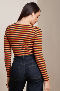 Carice V top Mimi stripe