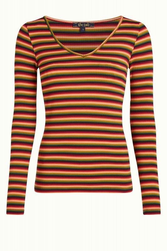 Carice V top Mimi stripe