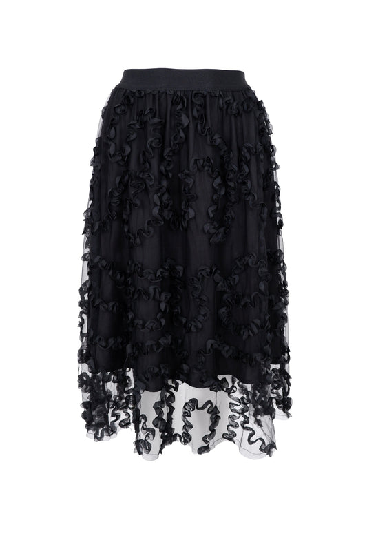 Swirl Skirt Black