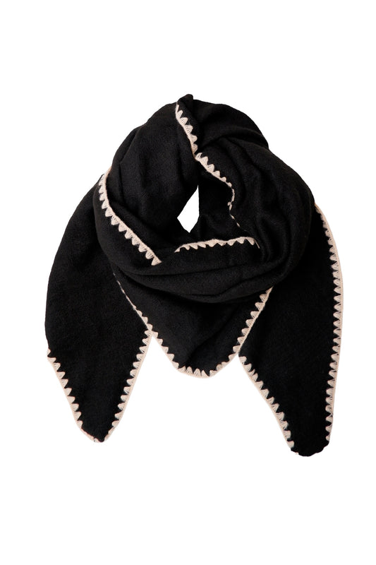 Cida Triangle Winter Scarf Black