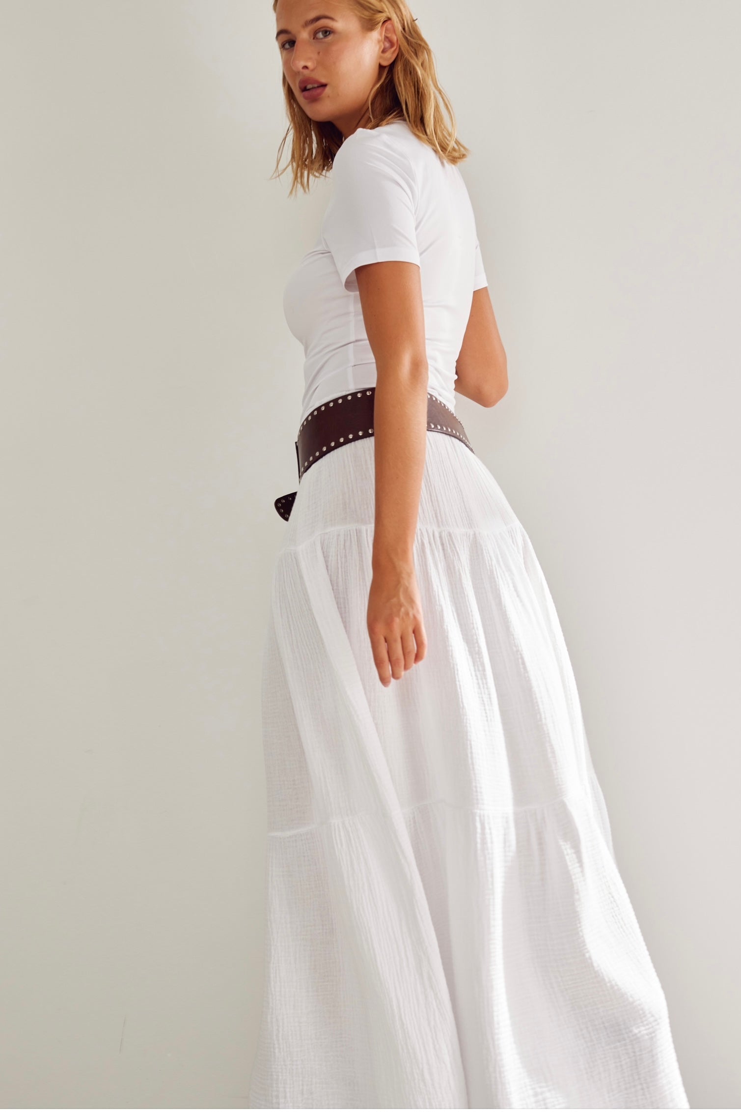 Leyla skirt white