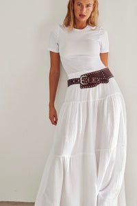 Leyla skirt white