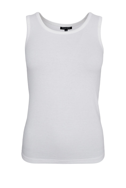 Tea Rib Top Hvid