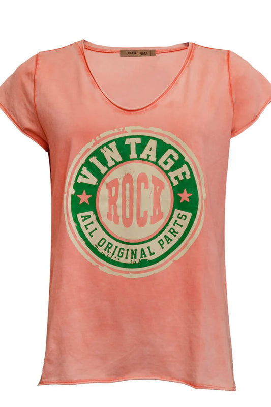 Vintage tee coral
