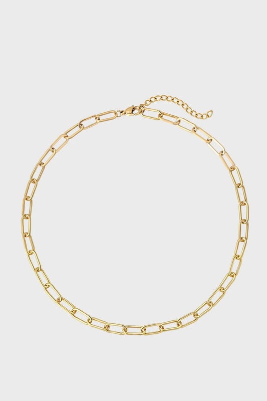 Chuncy chain - messing belagt m/ 18 karat guld
