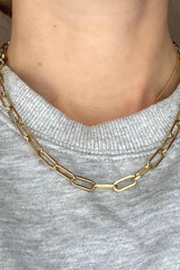 Chuncy chain - messing belagt m/ 18 karat guld