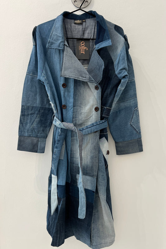 Denim vintage trenchcoat 8