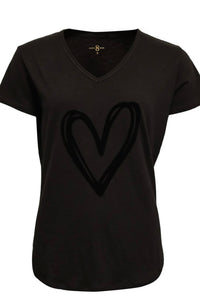 Heart tee Black