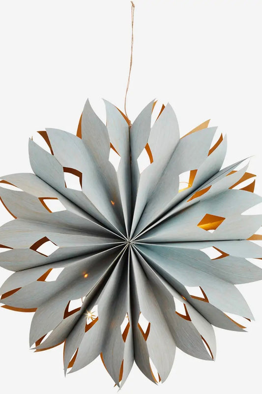 Papir stjerne m/lys Blå