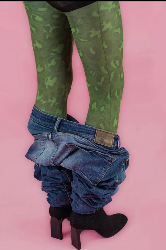 Strømpebukser camouflage