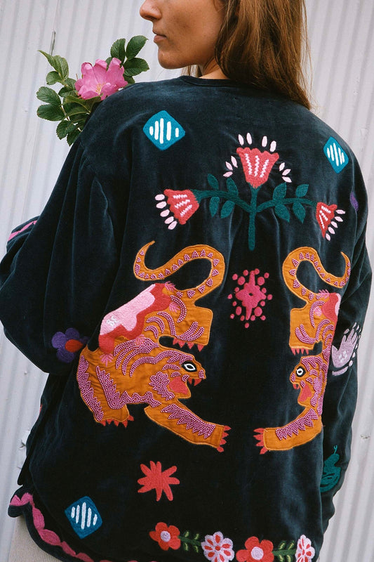 Maggie Jacket Velvet Tiger