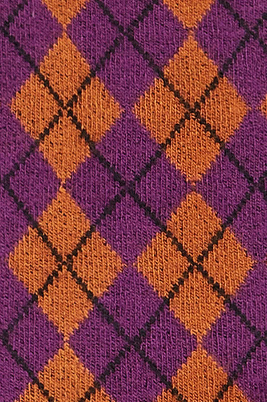 Argyle socks orange