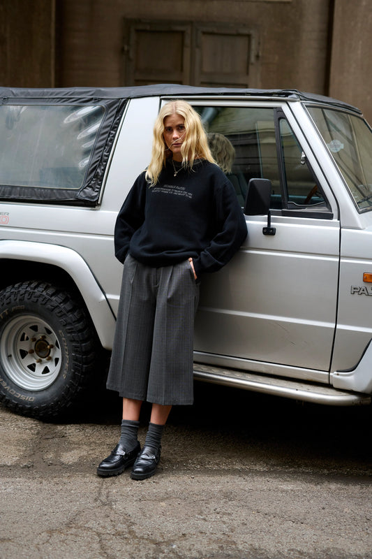 Raw culotte pants