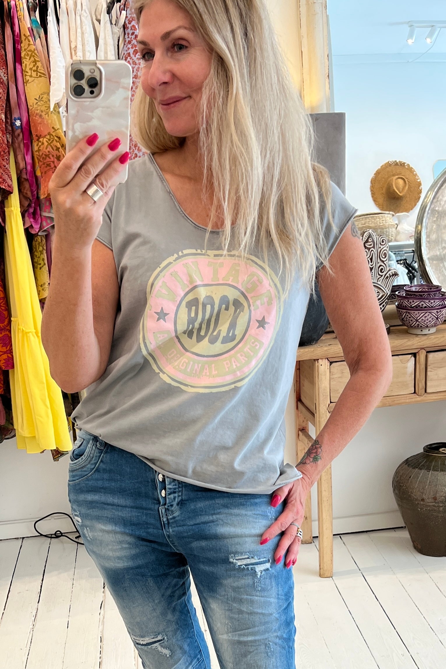Vintage tee Grey