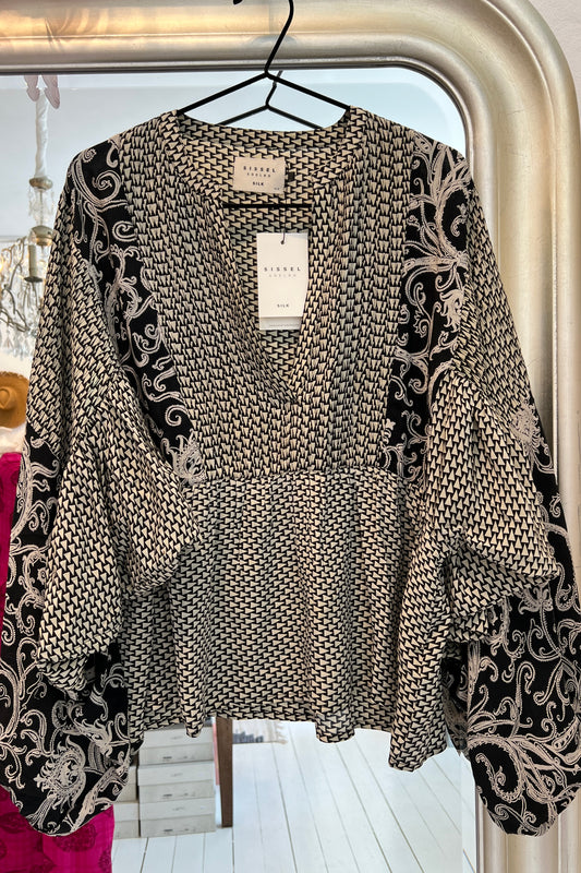 Bibi balloon silk top No. 36