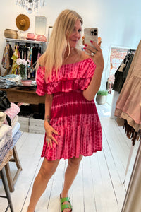 Bamboo Dress Short Pink Batik