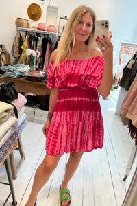 Bamboo Dress Short Pink Batik