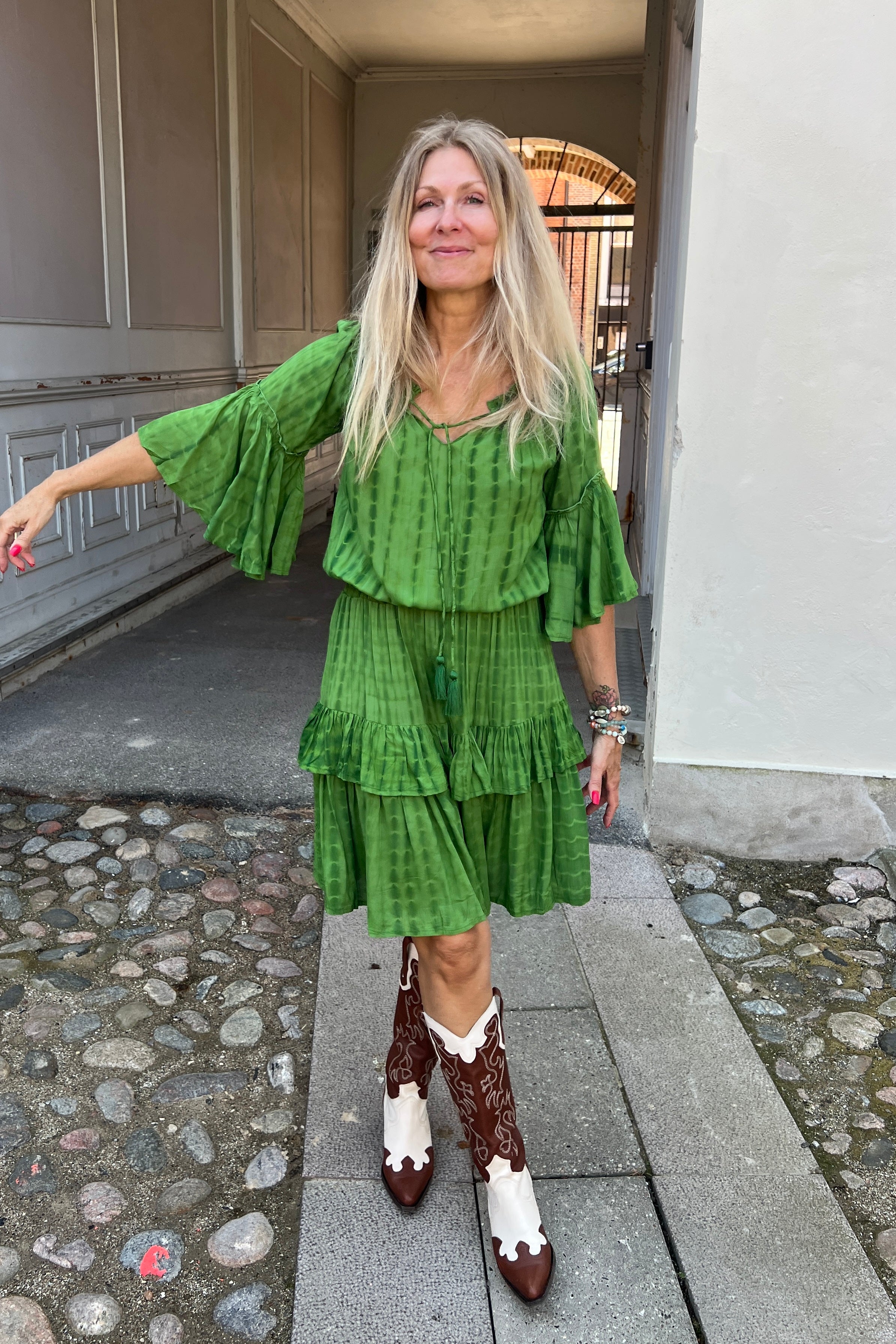 Theresa Dress Grøn Batik