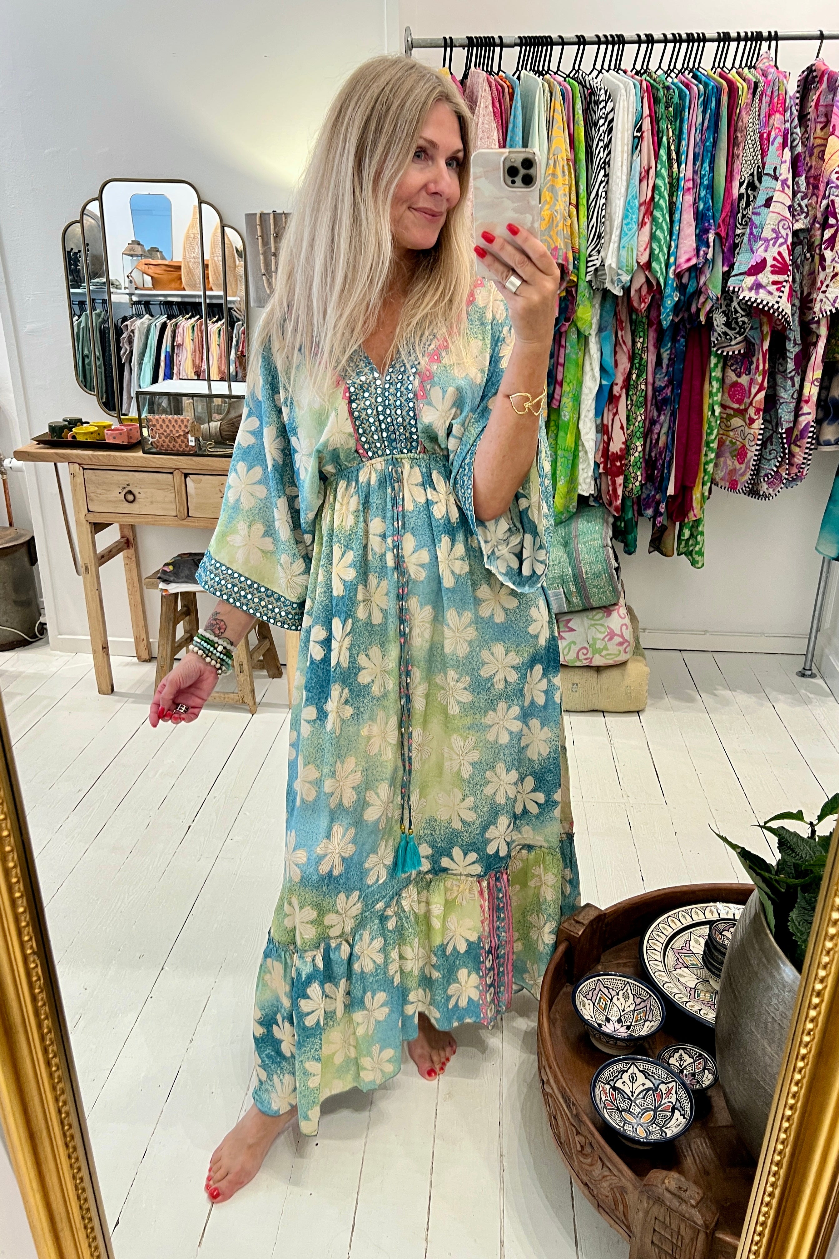 Silky dress green