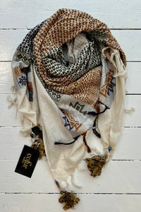 Peace scarf 1 khaki