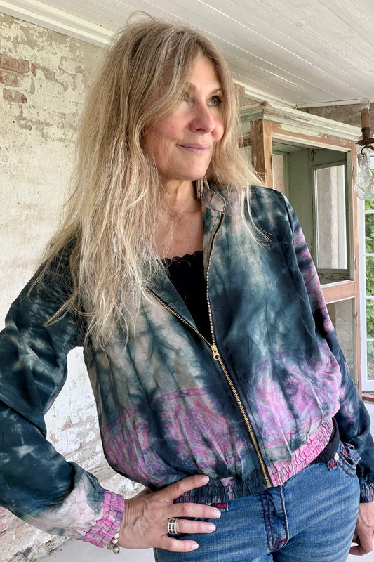 Bomber jakke silke