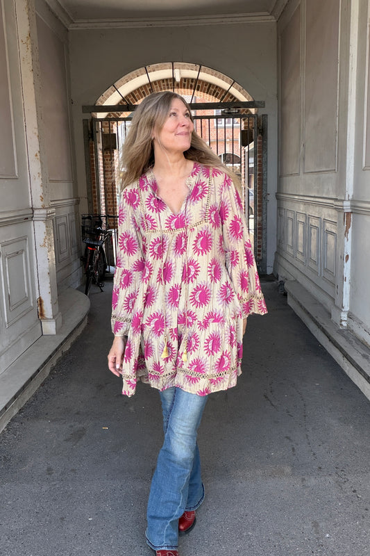 Tunika kjole moon pink