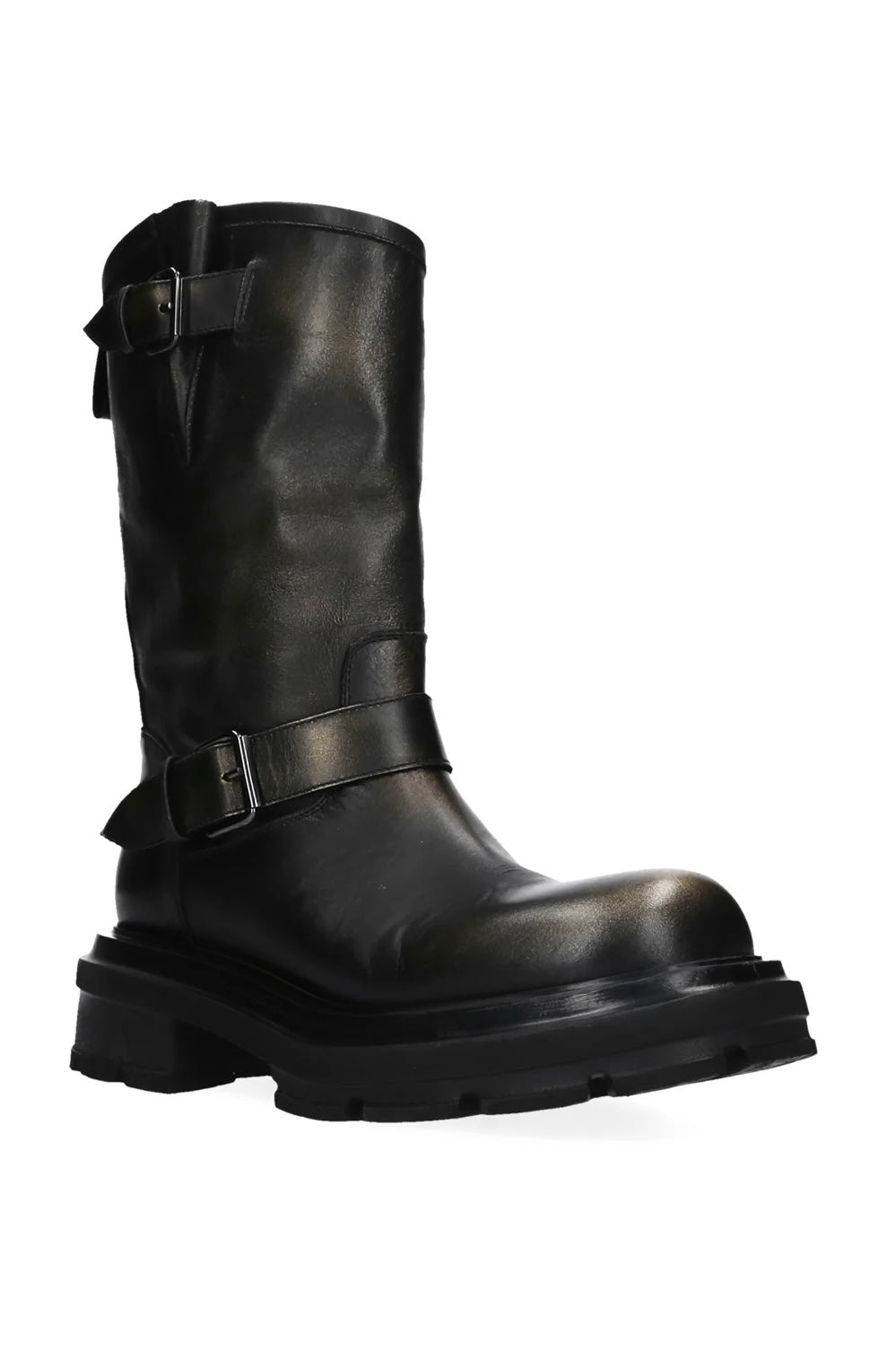 Black biker boot