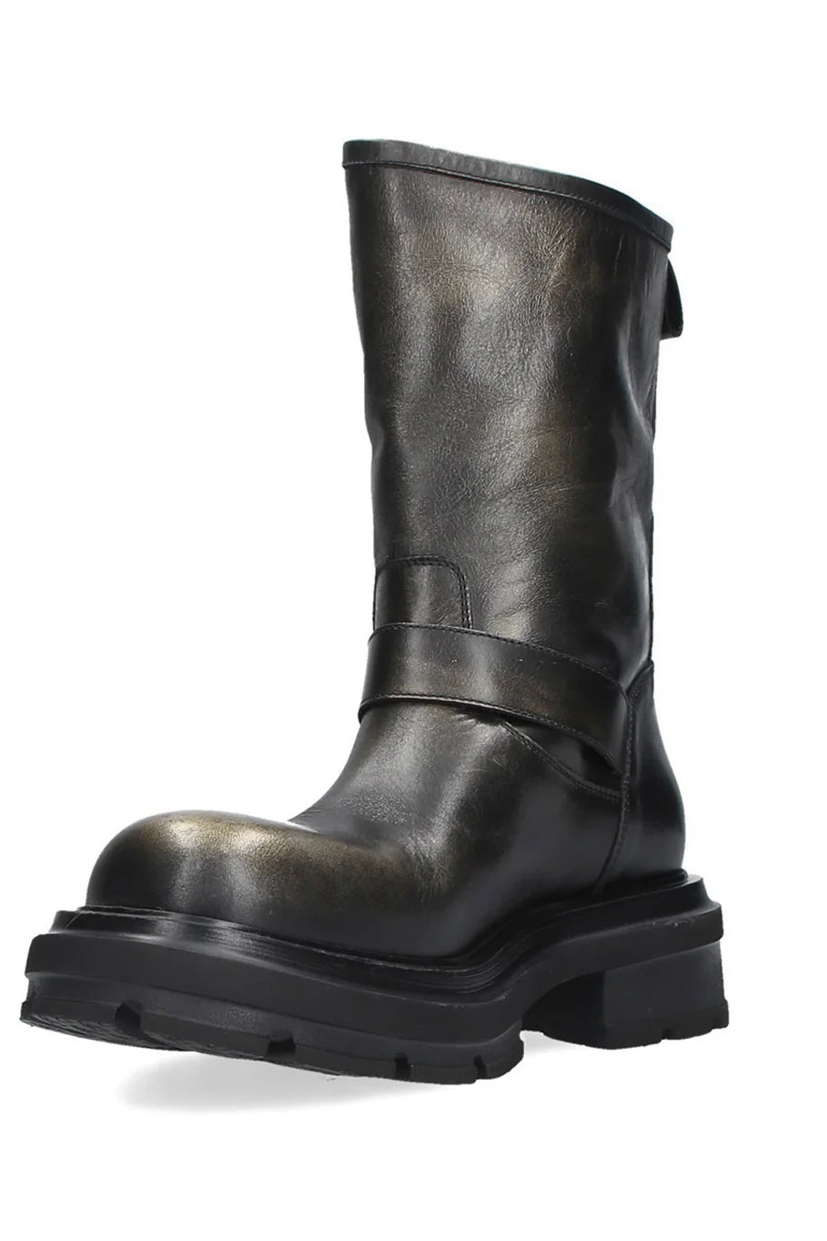 Black biker boot