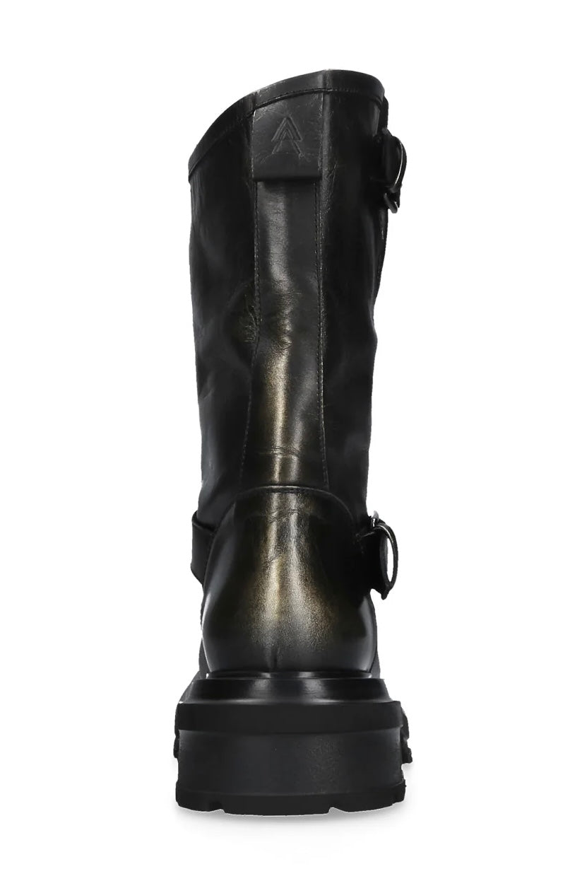 Black biker boot