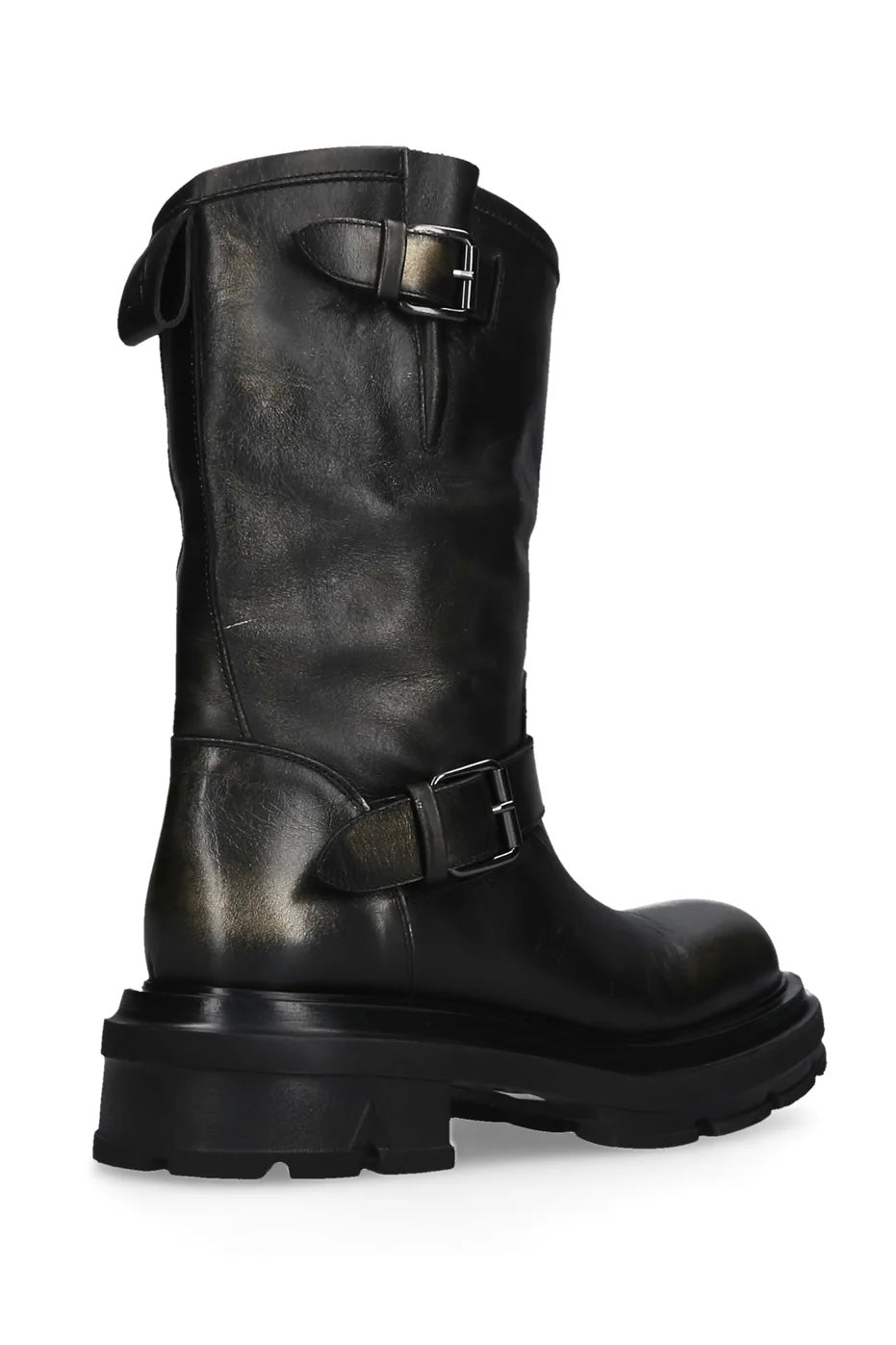 Black biker boot