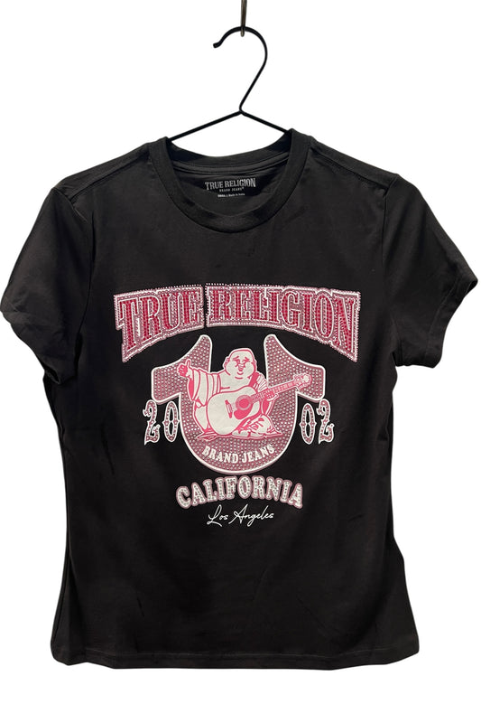 Buddha chrystal tee Black
