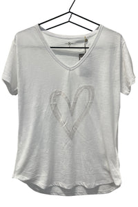 Heart tee White