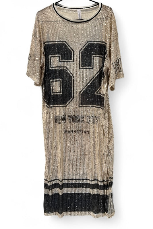 Sequins T-shirt Dress