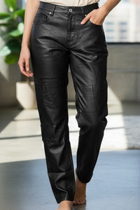 Coatede baggy jeans