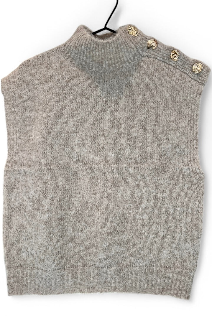 Vest M/ Guldknapper