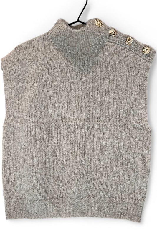 Vest M/ Guldknapper