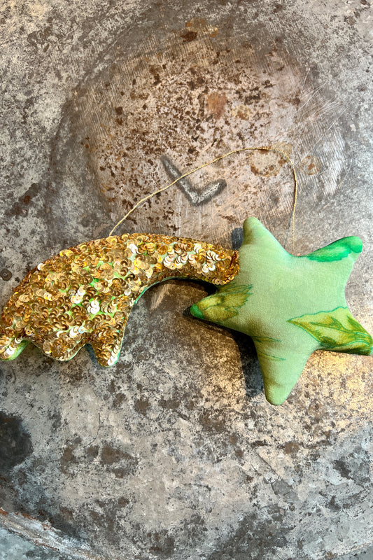 Shooting star silk ornament